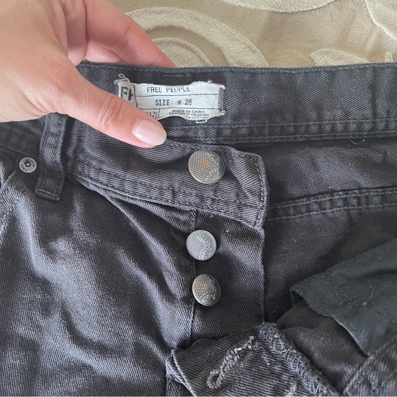 Free People Black Jean Shorts - Picture 4 of 4